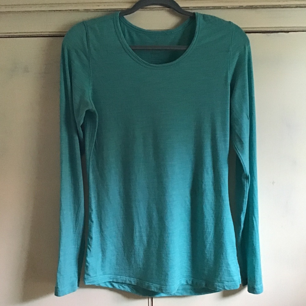 Woolx Remi Long Sleeve Tee Turquoise Medium
